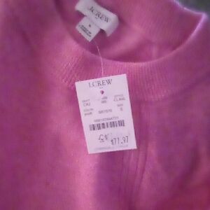 J. Crew Vibrant Pink Crew Neck Sweater